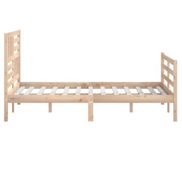 Bed Frame Solid Wood 120x200 cm - Stylish & Sturdy Design