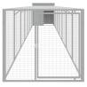 Light Grey Chicken Cage with Run - 110x81x110 cm Galvanised Steel