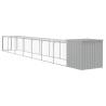 Light Grey Chicken Cage with Run - 110x81x110 cm Galvanised Steel