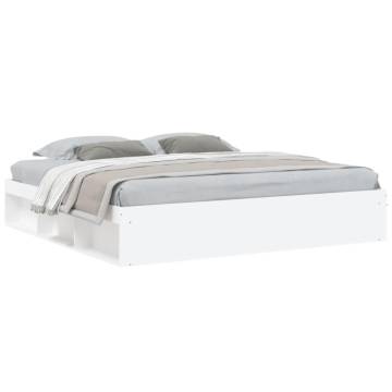 Modern White Bed Frame 200x200 cm | Stylish & Practical