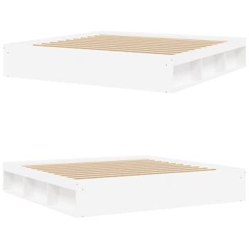 Modern White Bed Frame 200x200 cm | Stylish & Practical