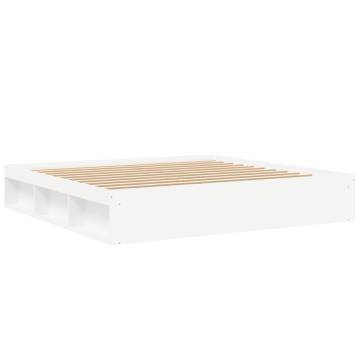 Modern White Bed Frame 200x200 cm | Stylish & Practical