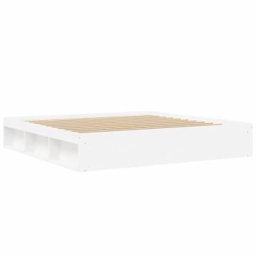 Modern White Bed Frame 200x200 cm | Stylish & Practical