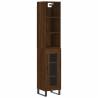 Stylish Highboard Brown Oak - 34.5x34x180 cm | HipoMarket