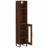 Stylish Highboard Brown Oak - 34.5x34x180 cm | HipoMarket