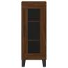 Stylish Highboard Brown Oak - 34.5x34x180 cm | HipoMarket