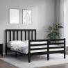 Black Bed Frame with Headboard 120x200 cm - Hipomarket