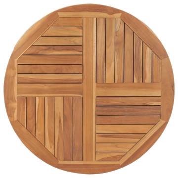 Solid Teak Wood Round Table Top - 90 cm Diameter