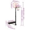 Basketball Stand White 258-363 cm - Adjustable & Portable