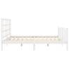 White Bed Frame with Headboard 180x200 cm - Super King Size