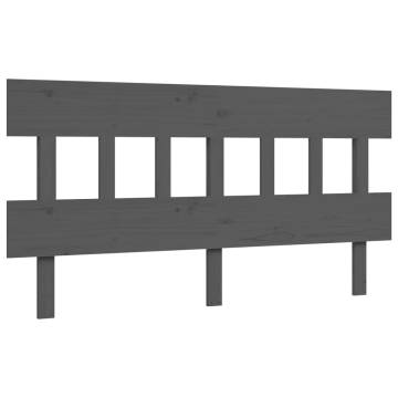 Solid Pine Grey King Size Bed Frame with Headboard