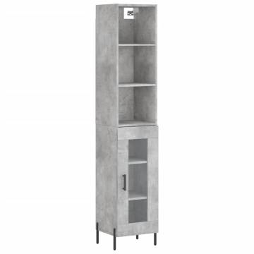 Stylish Highboard Concrete Grey - 180 cm Engineered Wood