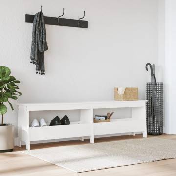 Hall Bench White 160x28x45 cm Solid Wood Pine for Your Home