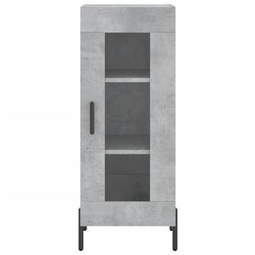 Stylish Highboard Concrete Grey - 180 cm Engineered Wood