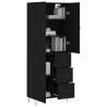 Stylish Highboard Black - 69.5x34x180 cm | Hipomarket