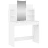 White Dressing Table with Mirror 96x39x142 cm - Hipomarket