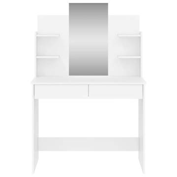 White Dressing Table with Mirror 96x39x142 cm - Hipomarket