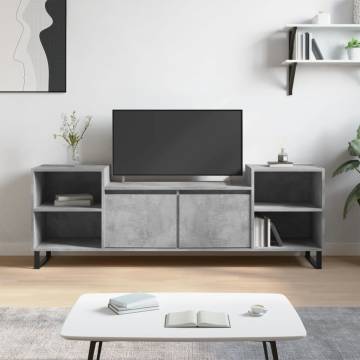 Stylish Concrete Grey TV Cabinet - 160x35x55 cm | HipoMarket