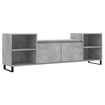 Stylish Concrete Grey TV Cabinet - 160x35x55 cm | HipoMarket