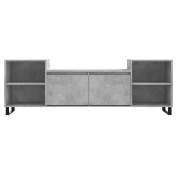 Stylish Concrete Grey TV Cabinet - 160x35x55 cm | HipoMarket