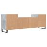 Stylish Concrete Grey TV Cabinet - 160x35x55 cm | HipoMarket