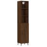 Stylish Highboard Brown Oak - 34.5x34x180 cm | HipoMarket