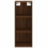 Stylish Highboard Brown Oak - 34.5x34x180 cm | HipoMarket