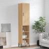 Highboard Sonoma Oak 34.5x34x180 cm Engineered Wood Colour sonoma oak Quantity in Package 1 Model 3 shelves 