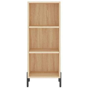 Stylish Highboard Sonoma Oak - 34.5x34x180 cm | Hipo Market