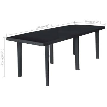 Garden Table Anthracite 216x90 cm - Durable & Weather Resistant