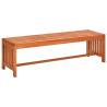 Garden Bench 130 cm Solid Eucalyptus Wood | Hipomarket UK