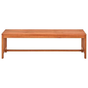 Garden Bench 130 cm Solid Eucalyptus Wood | Hipomarket UK