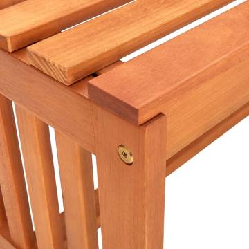 Garden Bench 130 cm Solid Eucalyptus Wood | Hipomarket UK