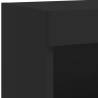 Stylish Black TV Cabinets with LED Lights - 100x30 cm - 2 pcs