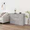 Sideboard Grey Sonoma 91x29.5x65 cm Engineered Wood Colour grey sonoma Quantity in Package 1 