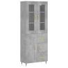 Elegant Highboard in Concrete Grey - Stylish Storage Solution