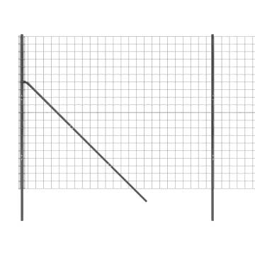 Wire Mesh Fence Anthracite 1.8x25m - Galvanised Steel