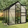 Greenhouse with Base Frame Anthracite Aluminium 3.61 m² Size 190 x 190 x 202 cm Quantity in Package 1 