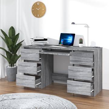 Stylish Grey Sonoma Writing Desk - 140x50 cm | HipoMarket