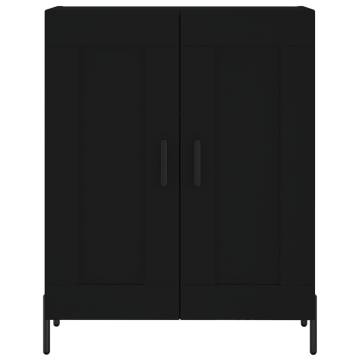 Classic Black Sideboard - 69.5x34x90 cm Engineered Wood