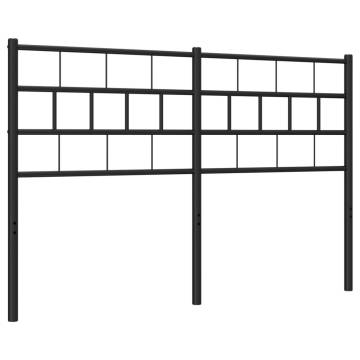 Stylish Black Metal Headboard 150 cm - HipoMarket UK