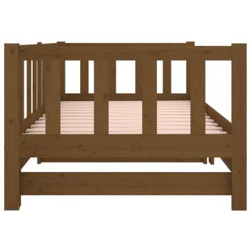 Pull-out Day Bed Honey Brown - Solid Pine Wood 80x200 cm