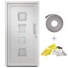 Front Door White 88x200 cm - Elegant & Secure Design