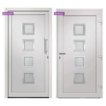 Front Door White 88x200 cm - Elegant & Secure Design