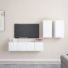 4 Piece TV Cabinet Set White Engineered Wood Colour white Quantity in Package 4 Width 60 cm 