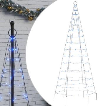 200 LEDs Blue Christmas Tree Light for Flagpole - 180 cm