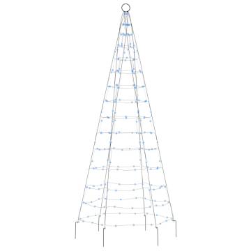 200 LEDs Blue Christmas Tree Light for Flagpole - 180 cm