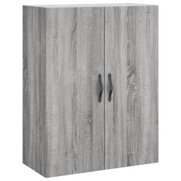 Stylish Highboard Grey Sonoma - 69.5x34x180 cm Wood