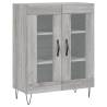 Stylish Highboard Grey Sonoma - 69.5x34x180 cm Wood