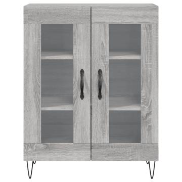 Stylish Highboard Grey Sonoma - 69.5x34x180 cm Wood